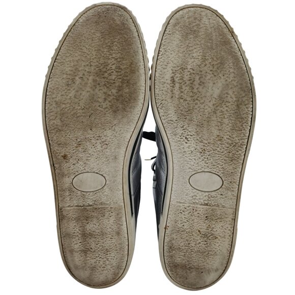 Alessandro Dell'Acqua Black Silver Metallic Fashion High-top Sneakers Mens 10.5 - Picture 4 of 14